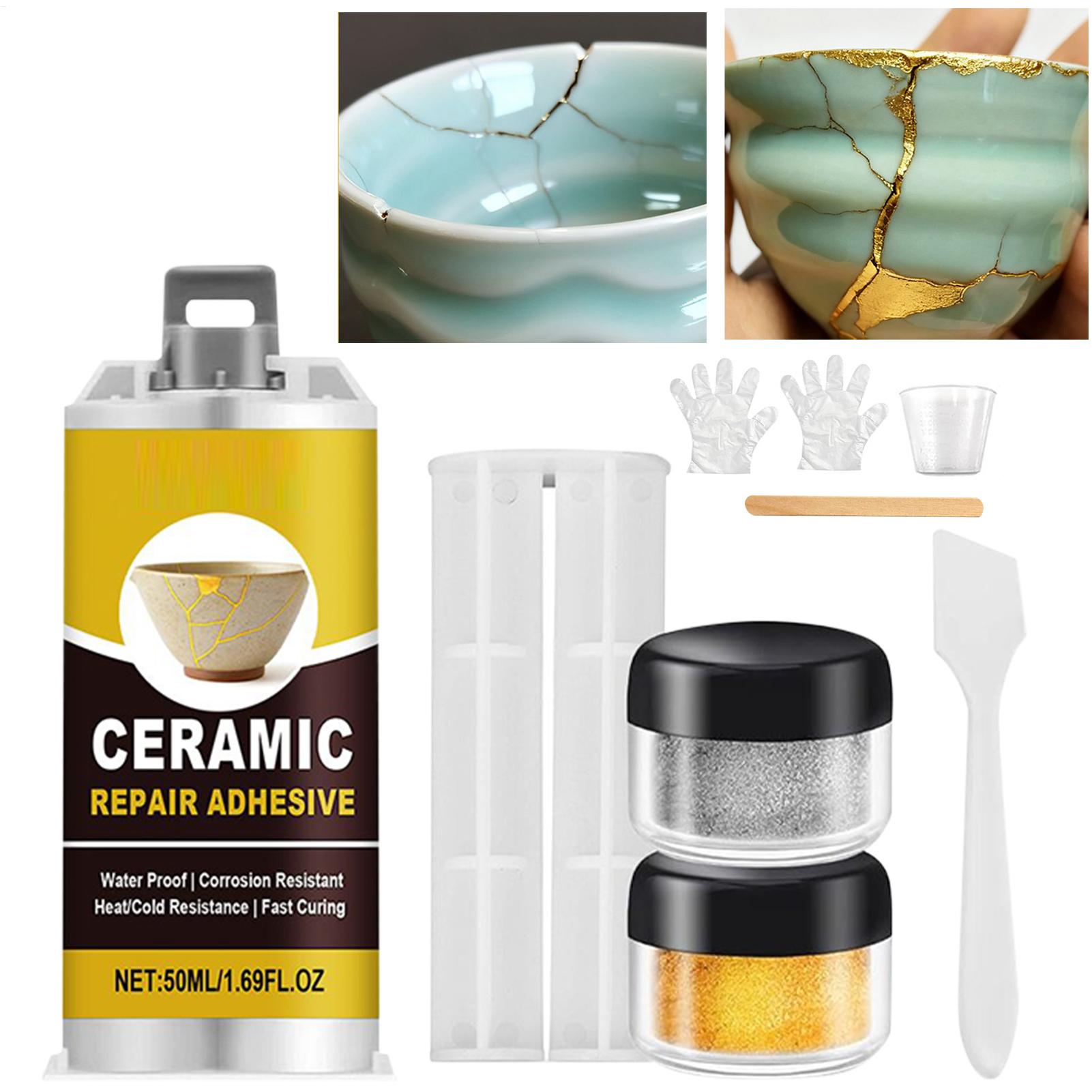 Tile Grout Repair - 킨츠기 수리 키트 금색 세라믹 접착제