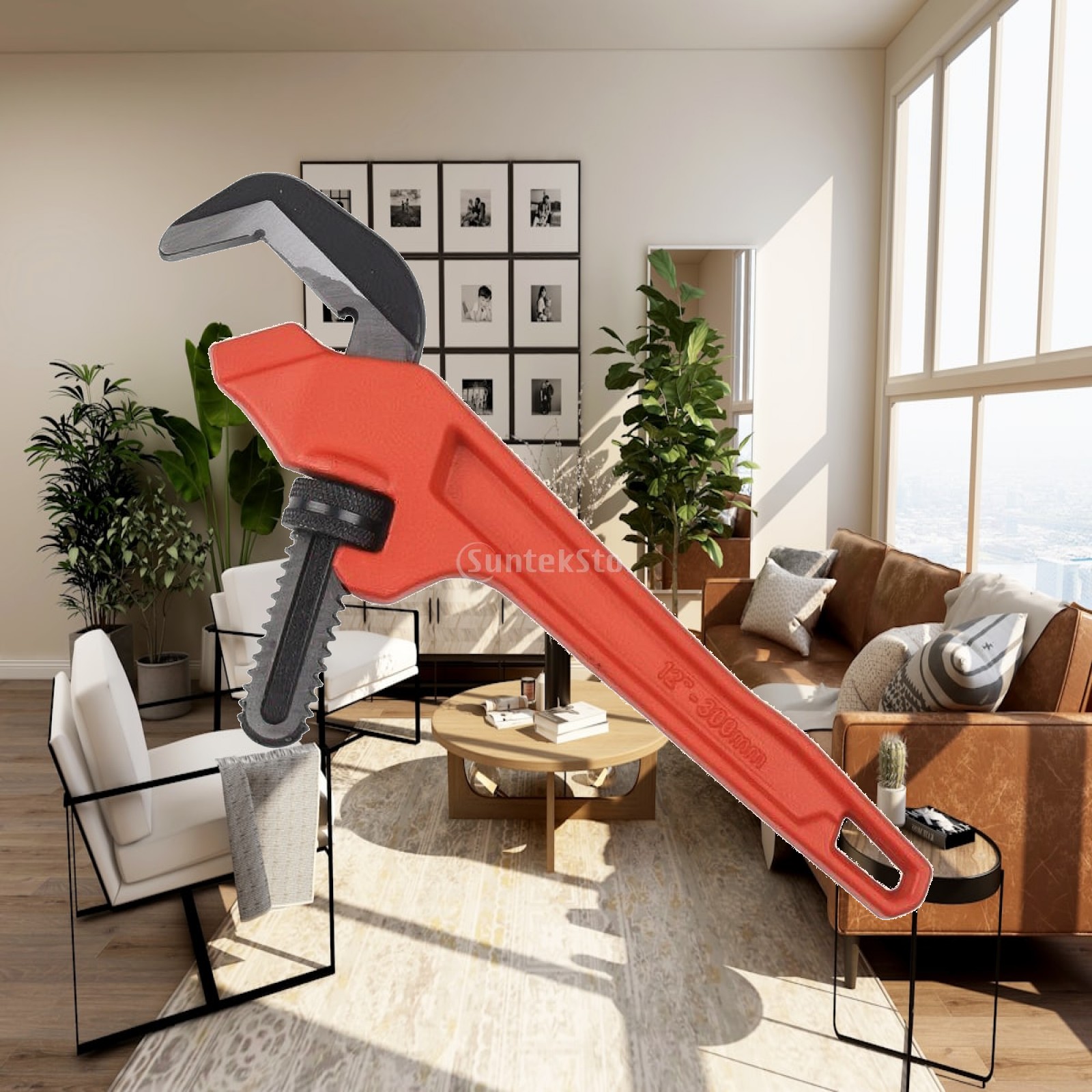 Pipe Wrench Adjustable - 육각 파이프 렌치 조절식 렌치, 톱니형