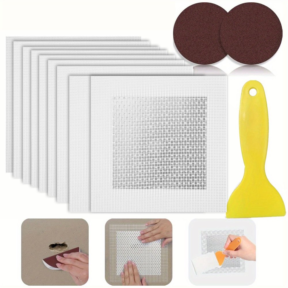 Tile Grout Repair - 4개/세트 메쉬 벽 수리 패치 접착식